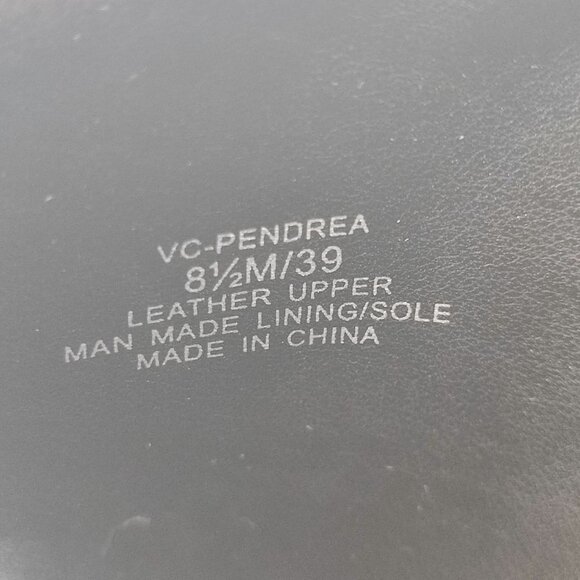 Vince Camuto Women's Pendrea Wedge Black Leather Sandal Size 8.5M - Picture 8 of 9